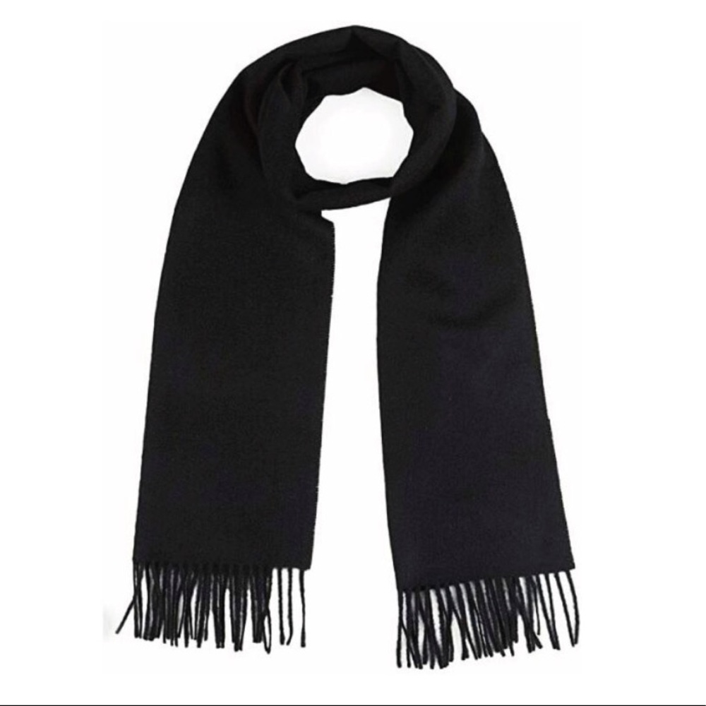 100% Baby Alpaca Scarf by Sol - Black